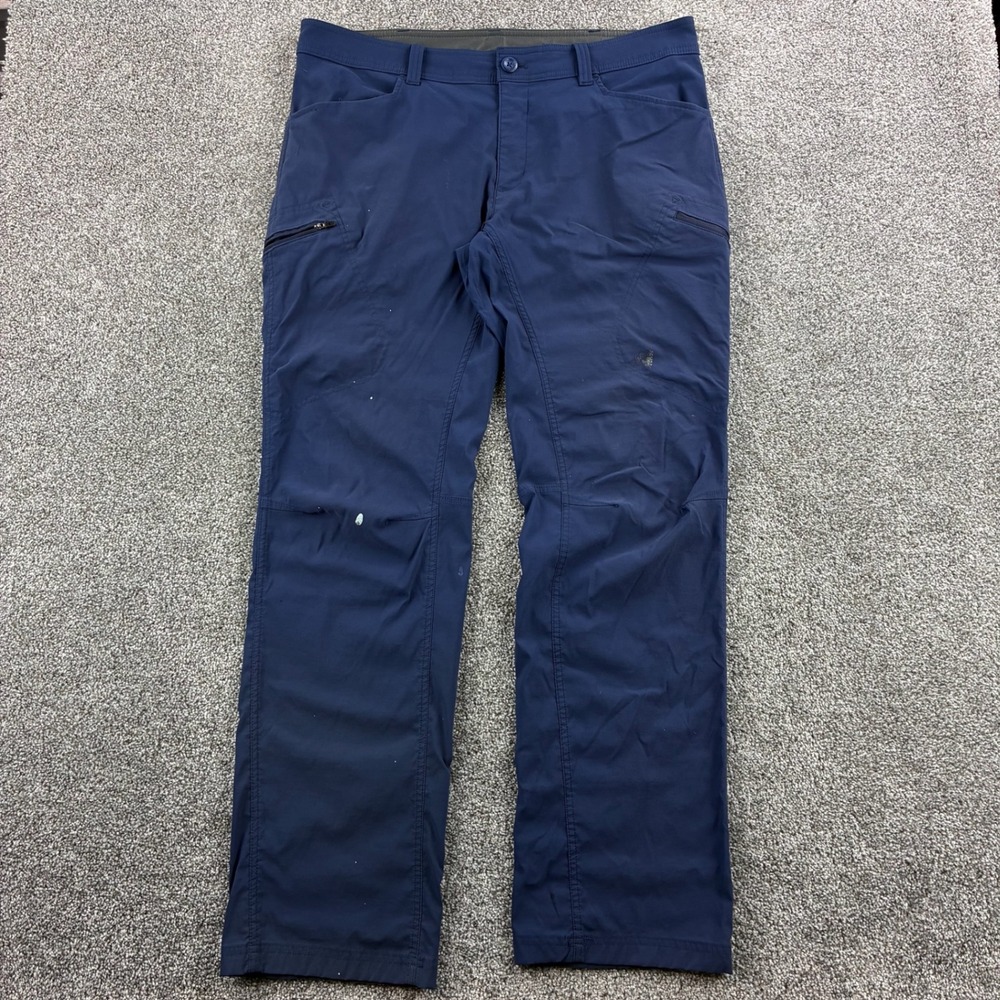 Eddie Bauer First Ascent Guide Pants Mens 38x34 Blue Hiking Cargo